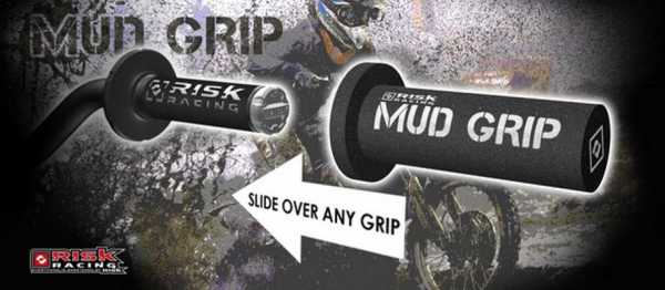 Protections de poignées mud grip risk racing. Crédits : ©EMX