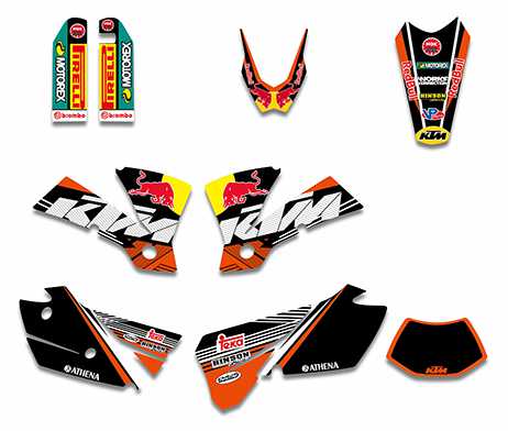 Kit déco XPARTS KTM EXC/EXCF 2004