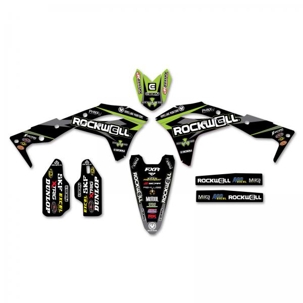 KIT DECO REPLICA TEAM PHNX ROCKWELL KAWASAKI KXF 250 17-18 450 16-18. KIT DECO REPLICA TEAM PHNX ROCKWELL KAWASAKI KXF 250 17-18 450 16-18. Crédits : ©accessoires-moto-enduro-cross.fr 2018